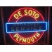 New DeSoto Plymouth Approved Service Porcelain Neon Sign 36 Inch Diameter / Free Delivery