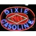 New Dixie Gasoline Oils Painted Enamel Metal Neon Sign 60"W x 42"H