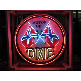 New Dixie Motor Oil Neon Sign - 42" Diameter