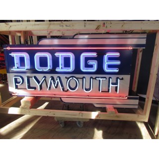 New Dodge/Plymouth Double-Sided Porcelain Neon Sign with Bullnose 72"W x 40"H