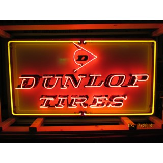New Dunlop Tires Painted Neon Sign 52"W x 28"H