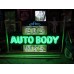 New "Ed's Auto Body Wks" Animated Painted Neon Sign 10 FT W x 71"H 