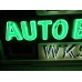 New "Ed's Auto Body Wks" Animated Painted Neon Sign 10 FT W x 71"H 