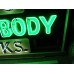 New "Ed's Auto Body Wks" Animated Painted Neon Sign 10 FT W x 71"H 