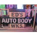 New "Ed's Auto Body Wks" Animated Painted Neon Sign 10 FT W x 71"H 