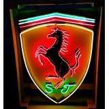 New Ferrari Porcelain Neon Sign 35"W x 48"H