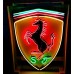 New Ferrari Porcelain Neon Sign 35"W x 48"H