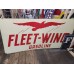 Original Fleet-Wing Gasoline Animated Porcelain Sign with Neon 8 FT W x 49 IN H  