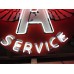 New Flying A Service Porcelain Neon Sign 72" W x 60" Diameter