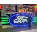 New Ford with Wings Double-Sided Porcelain Neon Sign 16 FT W x 6 FT H