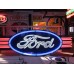 New Ford with Wings Double-Sided Porcelain Neon Sign 16 FT W x 6 FT H