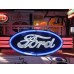 New Ford with Wings Double-Sided Porcelain Neon Sign 16 FT W x 6 FT H