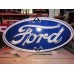 New Double-Sided Ford Oval Porcelain Neon Sign 48"W x 24"H