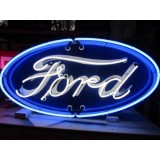New Double-Sided Ford Oval Porcelain Neon Sign 48"W x 24"H