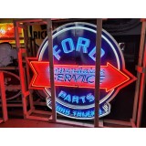 New Ford Dependable Trucks Porcelain Neon Sign 92"W x 80"H