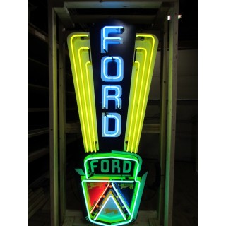 New Ford Jubilee Animated Porcelain Neon Sign 6 FT x 32" 