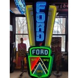 New Ford Jubilee Animated Porcelain Sign with neon 63 IN W  x 12 FT H 