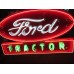 New Double-Sided Ford Tractor Porcelain Sign with Neon 6 FT W x 42 IN