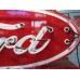 New Double-Sided Ford Tractor Porcelain Sign with Neon 6 FT W x 42 IN