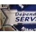 New Ford Trucks Parts Dependable Service Porcelain Neon Sign 42" Diameter.
