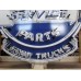 New Double-sided Porcelain Neon Ford Trucks Parts Dependable Service Sign 52 IN W x 46 IN H 