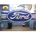 New Double-Sided Ford Oval with Wings Porcelain Neon Sign - 8 FT W x 36"H