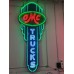New GMC Trucks Porcelain Neon Sign 78 IN W x 15 FT 4 IN H