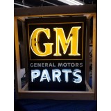 New GM PARTS Porcelain Neon Sign 33"W x 36"H