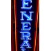 Original General Tires Porcelain Sign with Neon 18 IN W x 96 IN H 