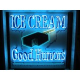 Original Good Humor Porcelain Ice Cream Sign with Neon 48"W x 24"H