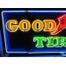 Original Goodyear Horizontal Porcelain Neon Sign 8 FT W x 34"H