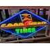 Original Goodyear Tires Porcelain Neon Sign 6 FT W x 39 Inches H & 8 FT W x 52"H