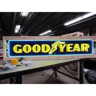 New Goodyear Single-Sided Porcelain Neon Sign 8 FT W x 18"H
