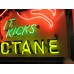 New "Hafner's It Kicks Hi Octane" Animated Painted Neon Sign 46"W x 33"H