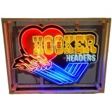 New Hooker Headers Animated Painted Neon Sign 60"W x 48"H