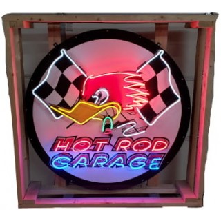New Hot Rod Garage Painted Neon Sign 48" Diameter 