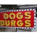 New "10 Inch Hotdogs / Hamburgs" Animated Painted Neon Sign 10 FT W x 42"H