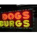 New "10 Inch Hotdogs / Hamburgs" Animated Painted Neon Sign 10 FT W x 42"H