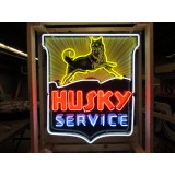 New Husky Service Porcelain Neon Sign  42" W x 48" H