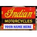 New Indian Motorcycles Double-Sided Porcelain Neon Sign with Your Name - 72"W x 42"H