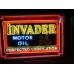 New Invader Motor Oils Porcelain Neon Sign 58"W x 34"H