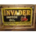 New Invader Motor Oils Porcelain Neon Sign 58"W x 34"H