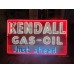 New "Kendall Gas-Oil Just Ahead" Painted Neon Sign 6 Ft. W x 42" H.