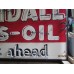 New Kendall Gas-Oil Just Ahead Painted Neon Sign 6 Ft. W x 42" H.