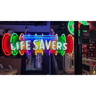 New Lifesavers 3D Painted Neon Sign 62"W x 21"D 