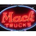 New Mack Trucks Double-Sided Painted Neon Sign with Bullnose 10 FT W  x 3 FT H