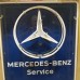 New "Mercedes-Benz Service" Porcelain Neon Sign 23"W x 34"H