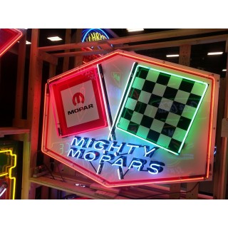 New Mighty Mopars Porcelain Neon Sign 6 FT W x 48"H