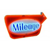 Original Mileage Gasoline Porcelain Neon Sign 10 FT W x 5 FT H