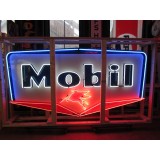 Original Mobil Porcelain Neon Sign 102" W x 52"H
